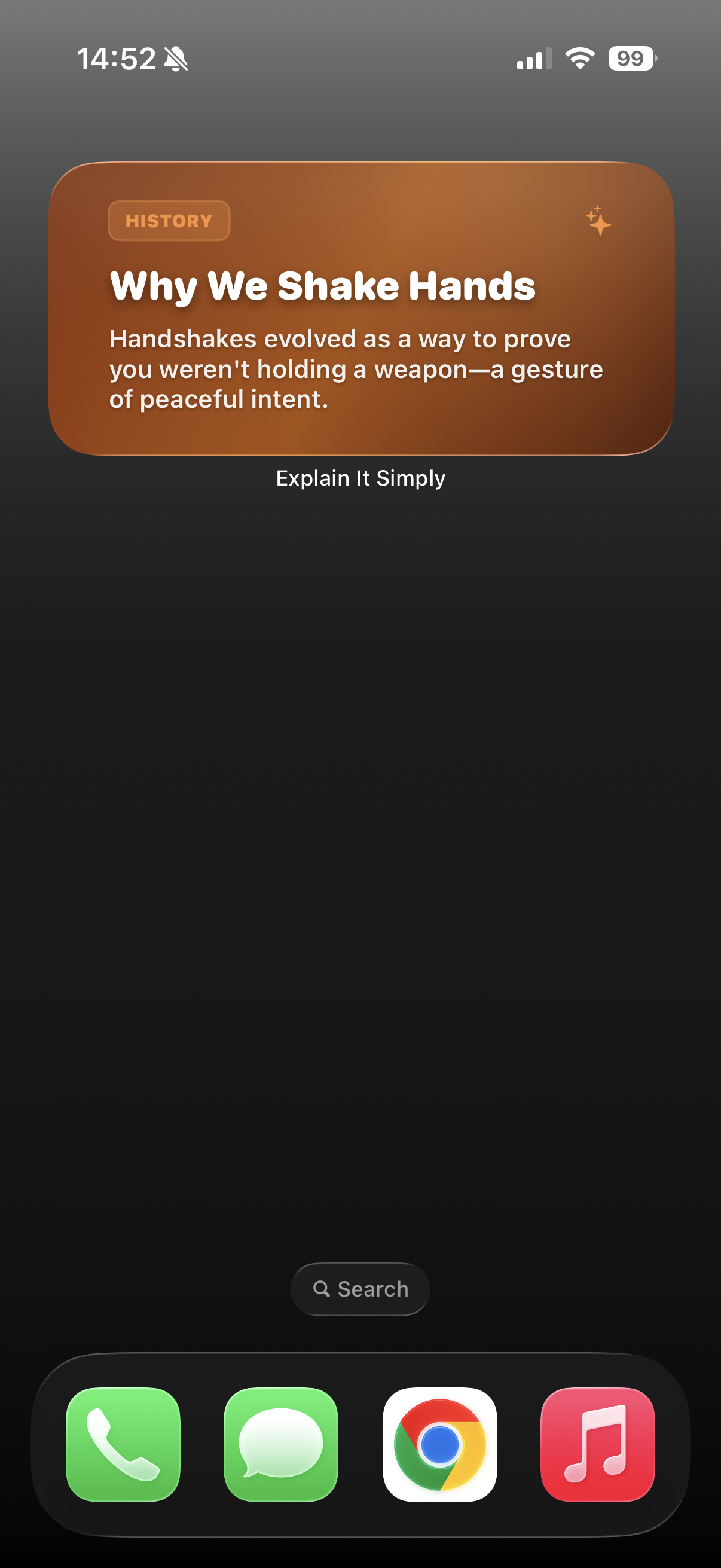 Orili Widget on Homescreen