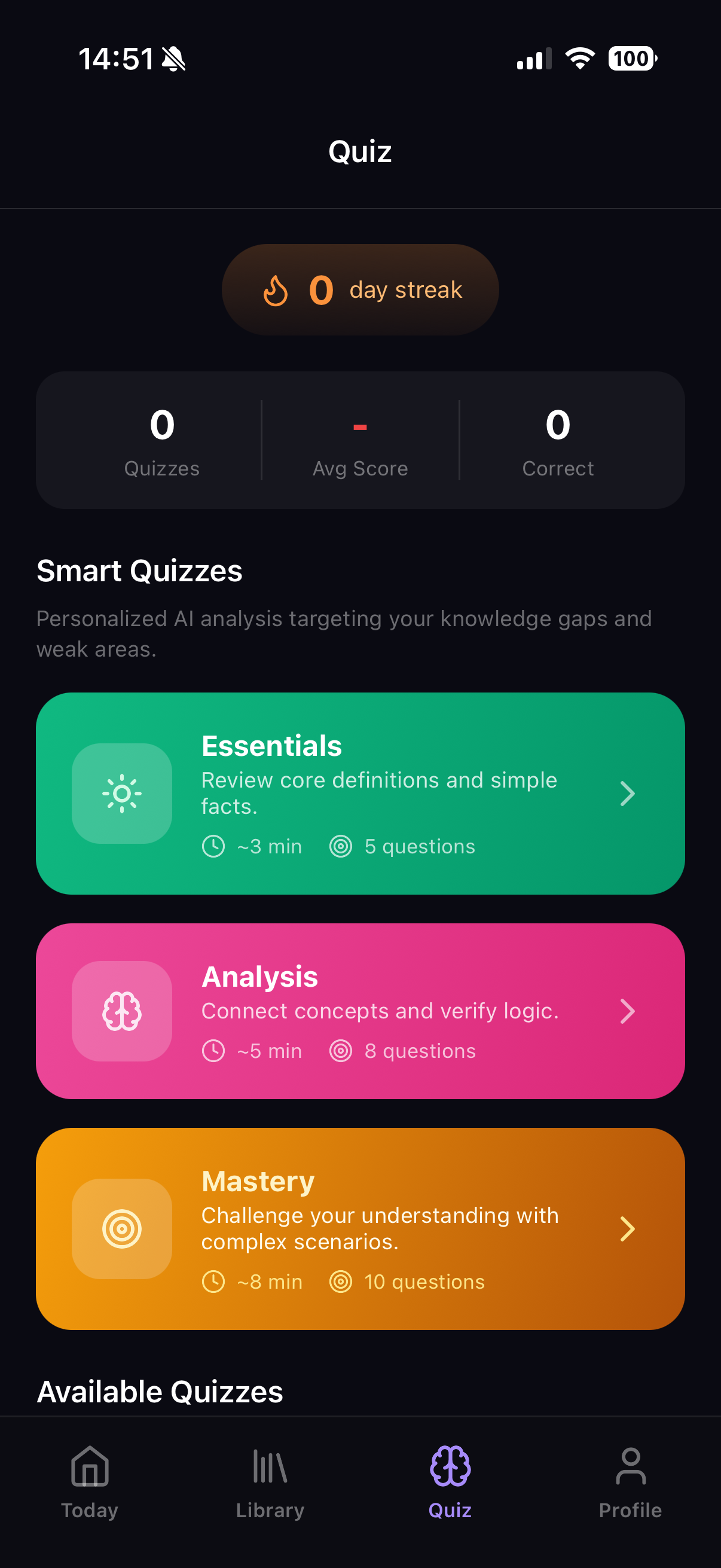 Smart Quizzes